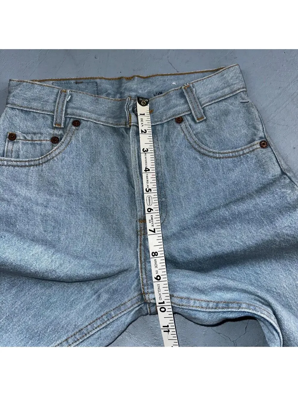 Levis 701 Vintage 90s USA XX Straight Leg Jeans Blue Light Wash 501 Rare 25x32
